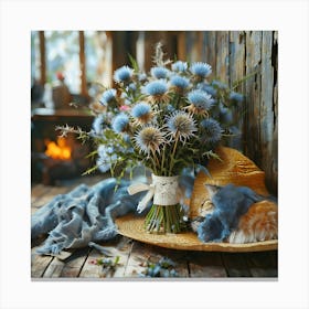 Thistle Bouquet Canvas Print