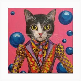 Cat In A Suit Canvas Print