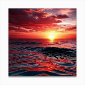 Sunset Over The Ocean 88 Canvas Print