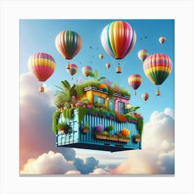 House In The Sky Canvas Print