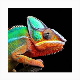 Firefly Colorful, Chameleon, Vibrant, High Resolution, 8k Quality, Photorealistic, Detailed, Vivid, (9) Canvas Print