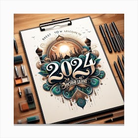 2024 Notebook Canvas Print