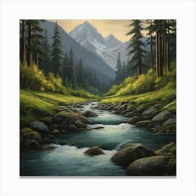 Mountain Stream Canvas Print