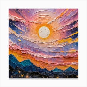 Sunset Over The Mountains Canvas Print