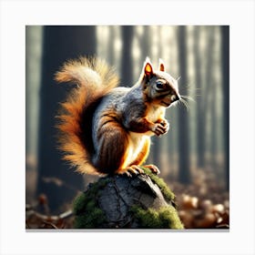 Squirrel In The Forest 262 Canvas Print