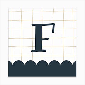 Letter F Canvas Print