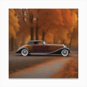 Vintage Voyage through Autumn Canvas Print
