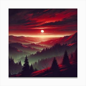 Sunset In The Mountains 171 Canvas Print