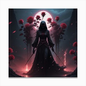 Dark Roses Canvas Print