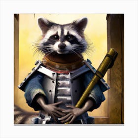 Japanese Raccoon Canvas Print