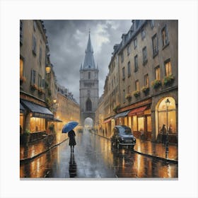 Europe In The Rain Art Print 3 Canvas Print