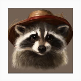 Farmer Raccoon 4 Canvas Print