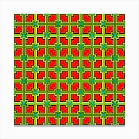 Pattern Modern Texture Seamless Red Yellow Green Canvas Print