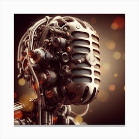 Robot With Microphone 1 Canvas Print