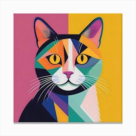 Abstract Cat Canvas Art Canvas Print