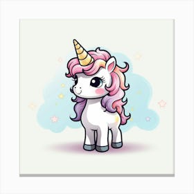 Cute Unicorn 19 Canvas Print