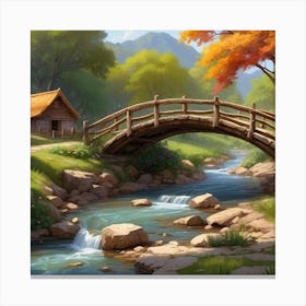 The Vibrant Colors Of The Meandering Stream 1  Canvas Print