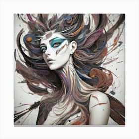 Abstract Girl (38) Canvas Print
