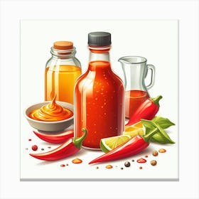 Hot Sauce Illustration 1 Canvas Print