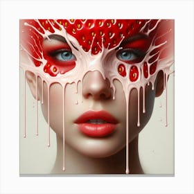 Strawberry Face Canvas Print