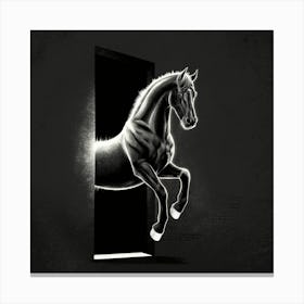 Horse In The Door Canvas Print