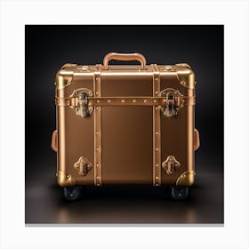 Gold Suitcase 7 Canvas Print