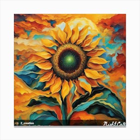 Abstract- Sunflower  Canvas Print