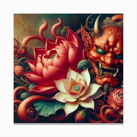 Red Oni Canvas Print