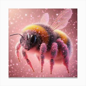 Pink Bee Canvas Print