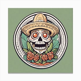 Day Of The Dead Skull 75 Canvas Print