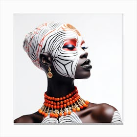 African Femela Faces Csaba Fikker 8 Canvas Print