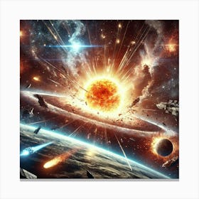 Star System Decimation Converted (1) Canvas Print