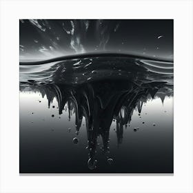 Black Water Canvas Print