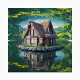 House On A Lake 9 Canvas Print