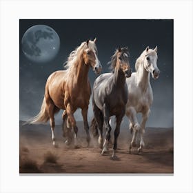 417206 Chevaux Arabes De Race Pure Avec La Nature Et La L Xl 1024 V1 0 Canvas Print