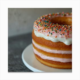 Donut Cake Canvas Print