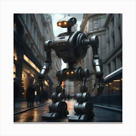 Robot In The City 89 Canvas Print