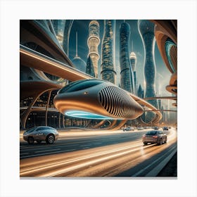 Flying car Canvas Print