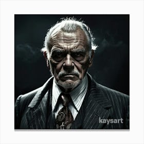 Old Man In Suit Canvas Print