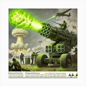 Venusian Chemical Cannons Converted Canvas Print