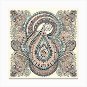 A Stunning Wall Art Piece Centered Around The Iconic Paisley Motif Canvas Print