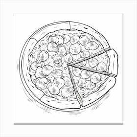 Pizza Drawing Canvas Print