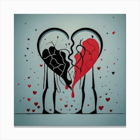 Still Love each Other "Heart" Canvas Print