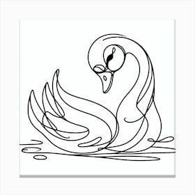 Swan Picasso style 1 Canvas Print