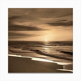 Sunset At The Beach By Robert Scott Canvas Print