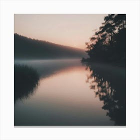 Sunrise Over A Lake 1 Canvas Print