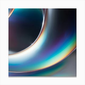 Close Up Of A Vibrant Holographic Pattern Shimmering With Iridescent Colors Against A Minimalist Ba (2) Canvas Print