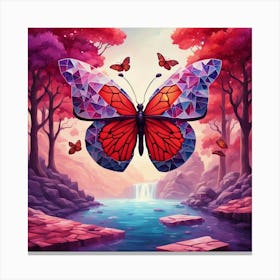 Butterfly In The Forest 1 Canvas Print