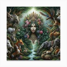 Goddess Of The Forest 12 Canvas Print