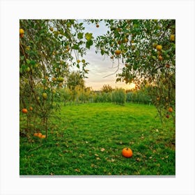 An Isolated Rustic Natural View Of A Bountiful Garden In Autumn Where A Plethora Of Verdant Pumpk (3) Canvas Print